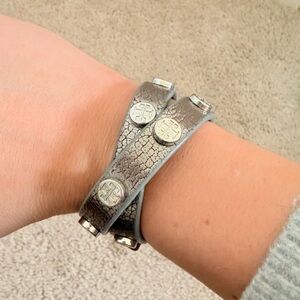 Tory Burch Gray Wrap Bracelet